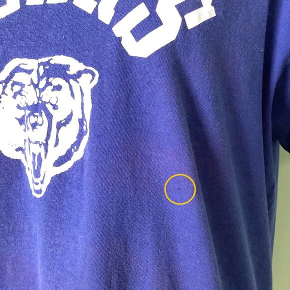 Vintage Russell Athletic T Shirt Jersey Bears #53 70’s 80’s Royal Blue Ringer - Picture 16 of 16